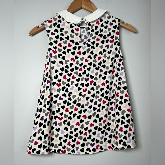 kate spade New York Kids Jensen Top Blouse Dancing Hearts AOP XL Girls - Picture 2 of 7